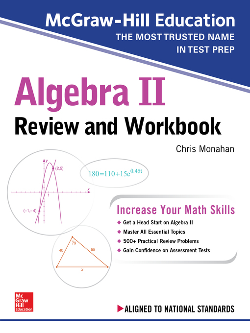Cover image for McGraw-Hill Education Algebra II Review and Workbook